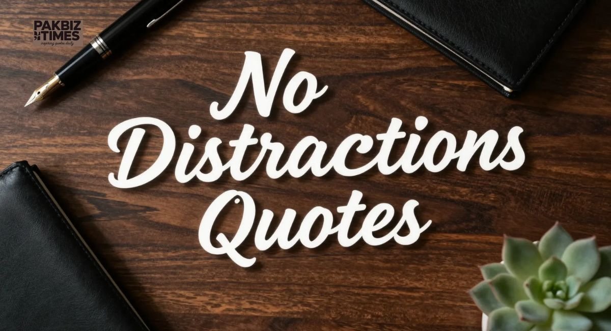 No Distractions Quotes