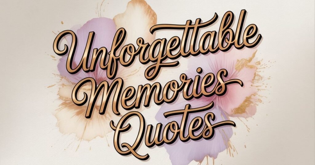 Unforgettable Memories Quotes